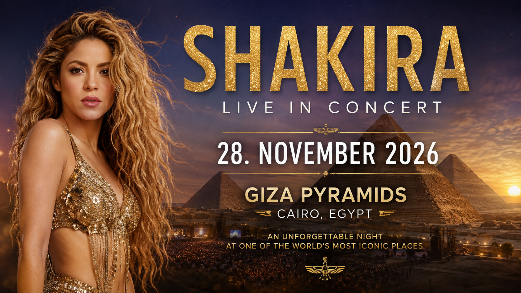 Shakira kontsert Giza püramiidide juures