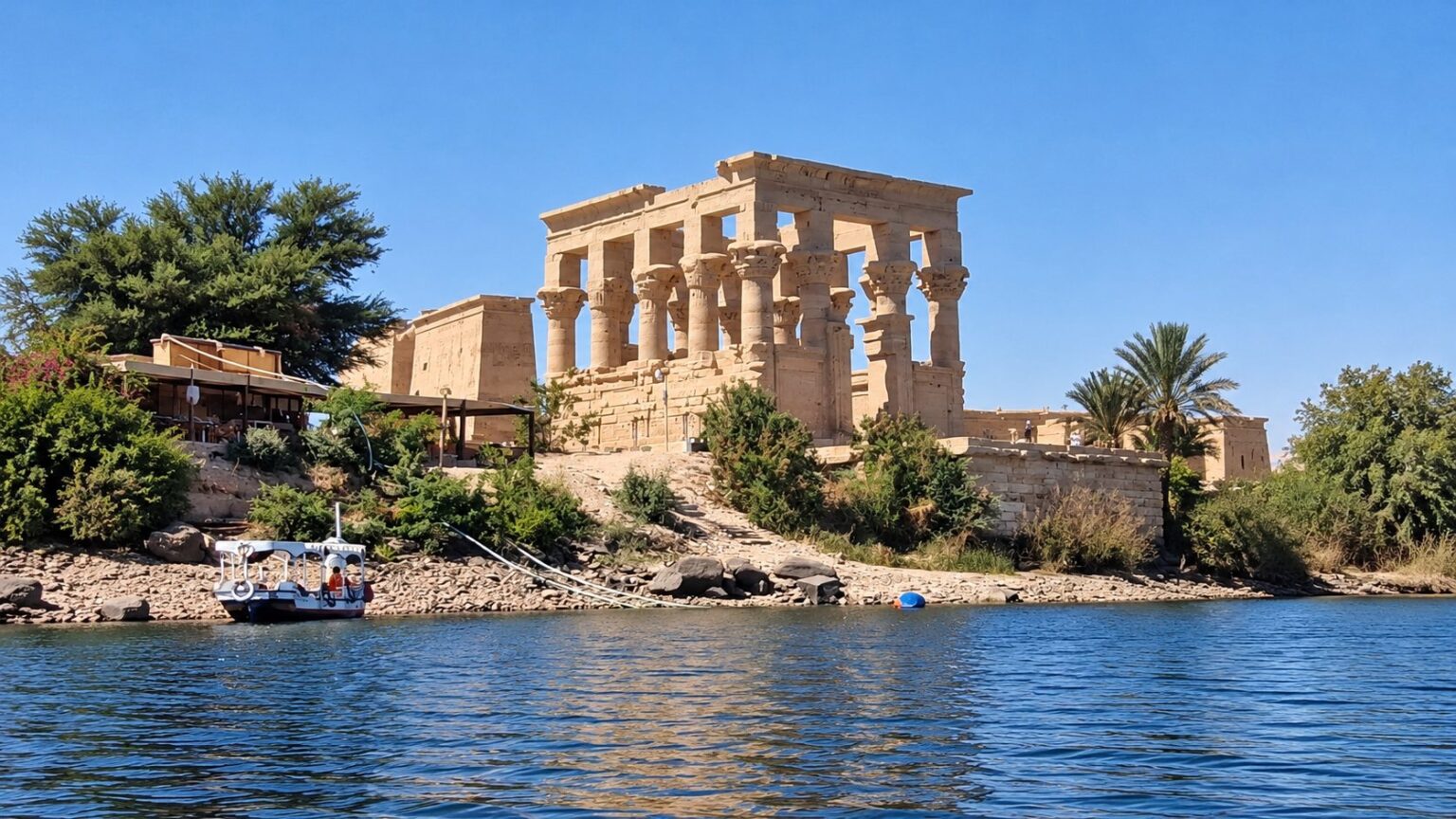 Philae templi sambad saarel – vaade paadist
