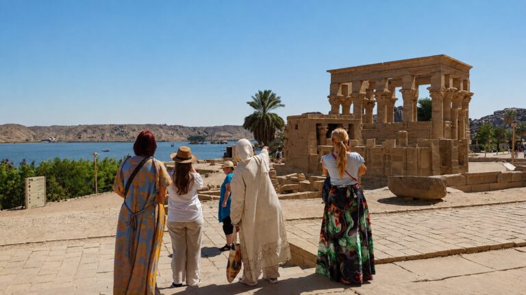 Reisijad Philae templikompleksis